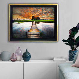Wallity Cuadro Decorativo Enmarcado Multicolor 35 x 45 cm